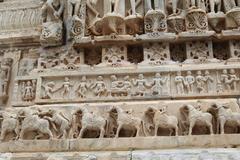 intricate carvings on exterior walls of Jagdish Temple in Udaipur