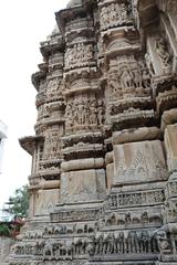 carved friezes at the base of the columns of the Shikhara of Jagdish Temple in Udaipur