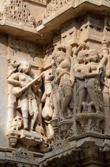 Sculptures on the wall of Jagdish Temple in Udaipur