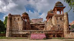 Jahaz Mahal monument in Delhi, India