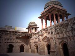 Jahaz Mahal monument in Mandu, India