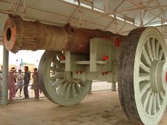 Front view of Jaivan Cannon at Jaigarh Fort