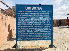 Jaivana largest cannon in Jaigarh Fort information sign