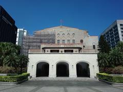 Taipei City Public Hall under wall renovation