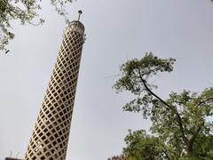 Cairo Tower in Egypt surrounded by nature