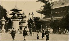 Scenic view of Asakusa Park in Tokyo, Japan from 1907