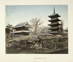 Asakusa Temple in Tokyo photographed by Kimbei Kusakabe in the 1880s