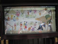 Bosatsu Kannon illustration window in Sensoji Temple