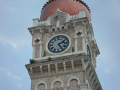 Close up of Sultan Abdul Samad Building clock tower