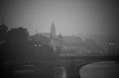 Vysehrad fortress overlooking the Vltava River in Prague