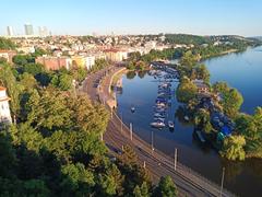 View from the Vyšehrad walls in Prague