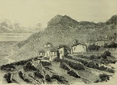 Engraving from Charles W. Wood's Letters from Majorca depicting Banyalbufar