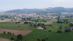 aerial view of Galizano from the south