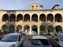 Facade of Ex Collegio Pratense in Italy