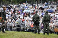 Pope Francis visits Aparecida with armed forces ensuring security