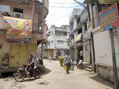 A street in Dhar, Madhya Pradesh, India