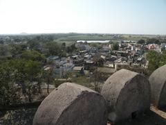 View of the town of Dhar in Madhya Pradesh from the fort parapet