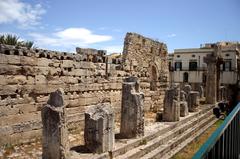 Ruins of the Temple of Apollo in Syracuse, Italy