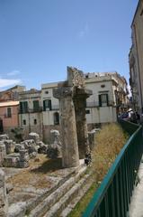 Ruins of the Temple of Apollo in Syracuse, Italy