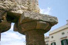 Doric capitals of the Temple of Apollo in Syracuse, Italy