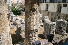 Ruins of the Temple of Apollo in Syracuse, Italy