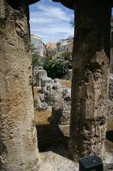 Ruins of the Temple of Apollo in Syracuse, Italy