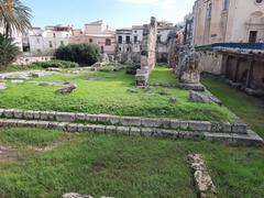 Apollon Temple ruins in Syracuse, Sicily