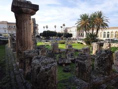 Ruins of the Apollón Temple in Syracuse, Sicily