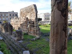 Ruins of the Temple of Apollo in Syracuse, Sicily