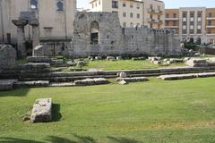 Ruins of the Temple of Apollo in Syracuse, Italy