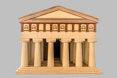 Modern model reconstruction of the Temple of Apollo in Syracuse