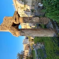 Columns of Temple of Apollo in Ortigia, Siracusa, Sicily