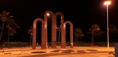 Night view of Arcos da Orla de Atalaia in Aracaju