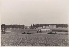 Perspective view of the Palace of Versailles looking towards the chateau