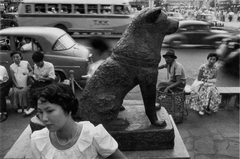 Statue of Hachikō in Shibuya, Tokyo, 1954