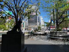 Hachiko Square in Tokyo during COVID-19 state of emergency