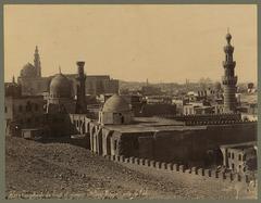 General view of Cairo and Sultan Hassan Mosque from the east, by Bonfils