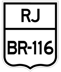 BR-116 Rio de Janeiro highway shield