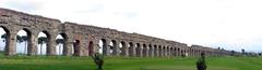 Panoramic view of Aqua Claudia in Rome