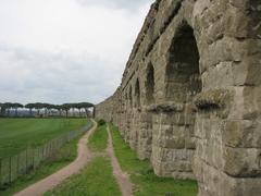 Panoramic view of the Aqua Claudia near Rome