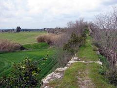 view of the Aqua Claudia aqueduct near Rome