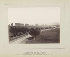 Aqua Claudia in Rome viewed towards the Alban hills