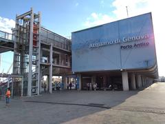 Aquarium of Genoa exterior in daylight