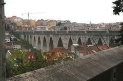 Aerial view of the Aqueduto das Águas Livres in Lisbon