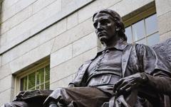 Statue of John Harvard in Harvard Yard