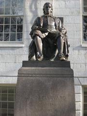 John Harvard statue at Harvard University