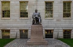 John Harvard statue in Cambridge, Massachusetts