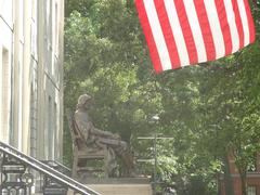 Statue of John Harvard in Harvard Yard