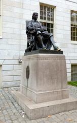 John Harvard statue at Harvard University in Cambridge