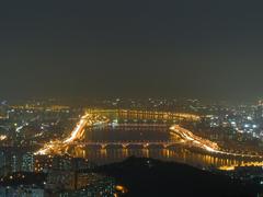 aerial view of Seoul from Jongno Tower